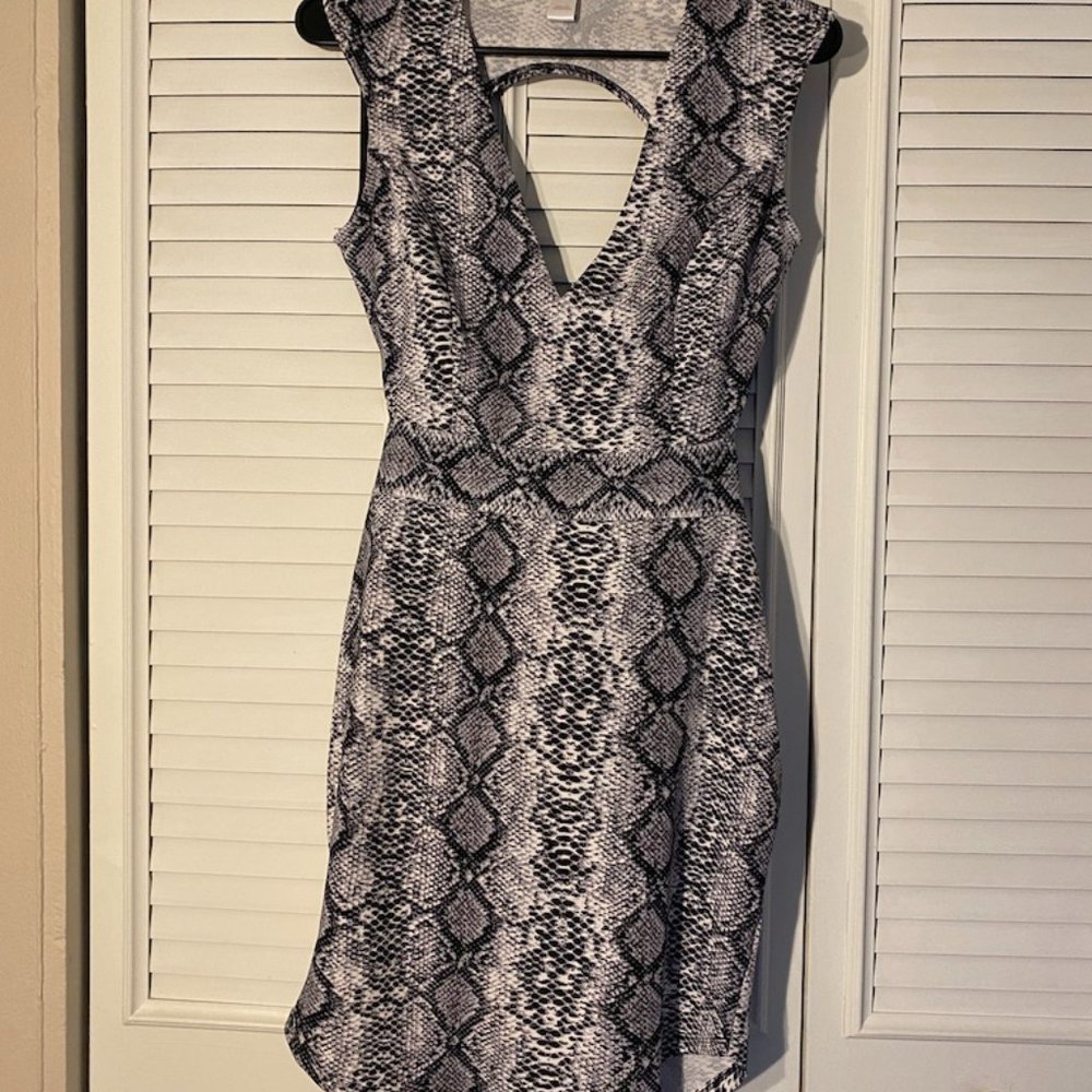 Backless Snakeskin Dress